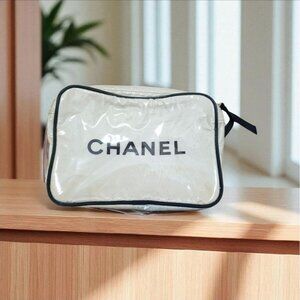 Vintage RARE Chanel Makeup/Travel Weekend Clear Bag